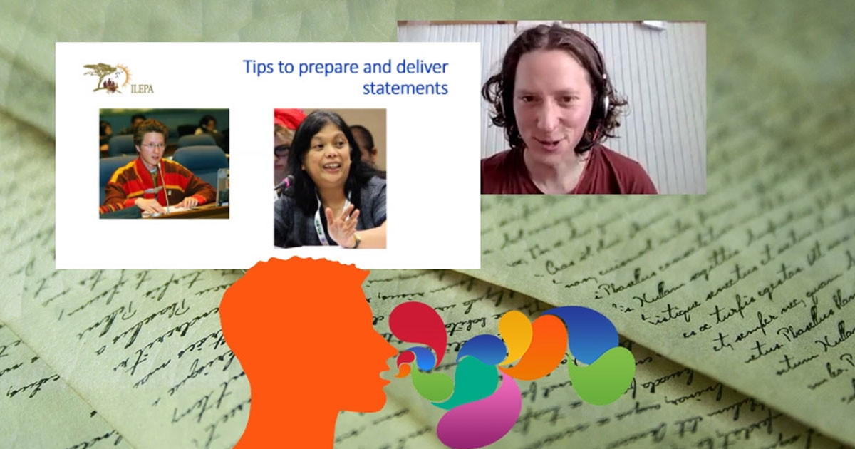 Delivering statements at the UN CBD meetings: tips from indigenous advocates
