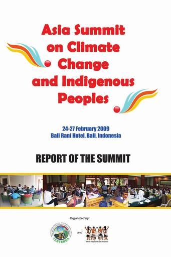 Report of the Asia Summit on Climate Change and Indigenous Peoples