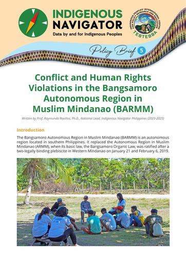 IN Policy Brief 5 - Conflict and Human Rights Violations in the Bangsamoro Autonomous Region in Muslim Mindanao (BARMM)